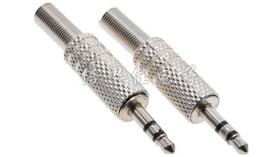 Штекер під пайку металевий аудіо 3.5мм Jack 3.5mm стерео 3pin (15154)