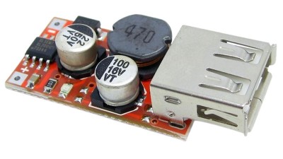 Понижуючий перетворювач 9-40V to 5V 3A USB (15180)