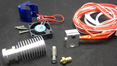 Хотенд екструдер короткий 1.75*0.4 з вентилятором 3D-принтер (15181)