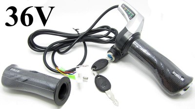 Комплект ручка газу з індикатором заряду і замком запалювання 36V (15193)