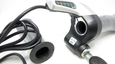 Комплект ручка газу з індикатором заряду і замком запалювання 36V (15193)