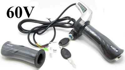 Комплект ручка газу з індикатором заряду і замком запалювання 60V (15195)