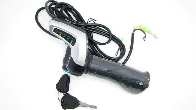 Комплект ручка газу з індикатором заряду і замком запалювання 60V (15195)