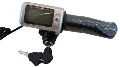 Комплект ручка газу з LCD дисплеєм і замком запалювання 36V (15196)