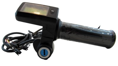 Комплект ручка газу з LCD дисплеєм і замком запалювання 48V (15197)