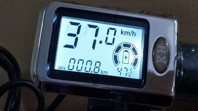 Комплект ручка газу з LCD дисплеєм і замком запалювання 48V (15197)