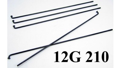 Спиця електровелосипеда 12G 210 2.5мм 210мм чорна (15225)