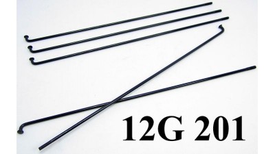 Спиця електровелосипеда 12G 201 2.5мм 201мм чорна (15226)