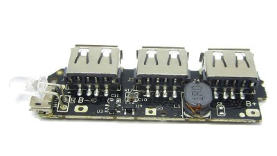Плата контролер павер банк Power Bank 5V 2A 3*USB PCB (15261)