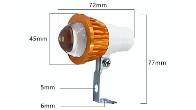 Фара для електровелосипеда 12-80V Fisheye з кріпленням водонепроникна (15274)