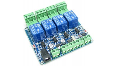 Реле управління чотирьохканальне Modbus RTU-2 TTL RS485 (15321)