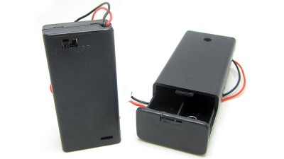 Холдер бокс для акумуляторів батарейок 2*AA 2*14500 з кришкою (15448)