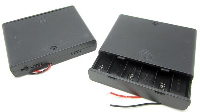 Холдер бокс для акумуляторів батарейок 6*AA 6*14500 з кришкою (15451)