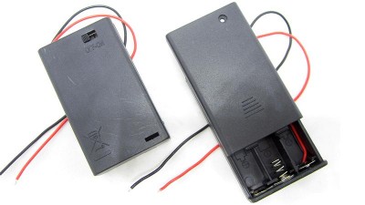 Холдер бокс для акумуляторів батарейок 3*AAA 3*10440 з кришкою (15453)