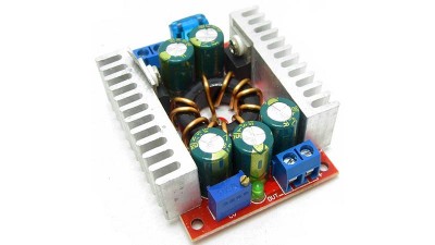 Регульований понижуючий перетворювач DC 4-32V to 1.2-32V 15A (15490)