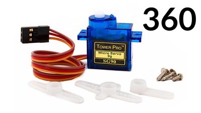 Сервопривод сервомашинка серва Tower Pro SG90 360 градусів Arduino (15515)