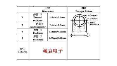 П'єзоелемент п'єзоелектричний мідний зумер 35мм (15519)