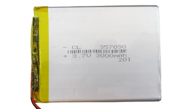 Акумулятор LiPo 357090 90*70*3.5мм з платою захисту 3.7V 3000mAh (15568)