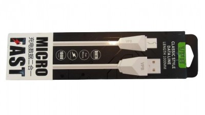 Кабель зарядки телефону планшета силіконовий VPB USB to micro Fast (15627)