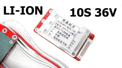 Плата захисту акумуляторів BMS Li-Ion 10S 36V 15A (15661)