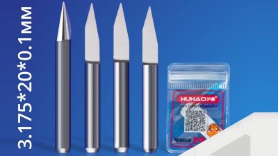Фреза для гравіювання 3.175*20*0.1 мм для верстатів ЧПУ CNC (15673)