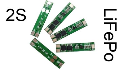 Плата захисту BMS контролер для літій фосфат LiFePo 2S 6.4V 5A (15677)