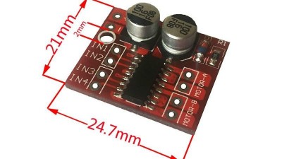 Модуль 2-канальний PWM ШИМ двигуна постійного струму L298N mini (15678)