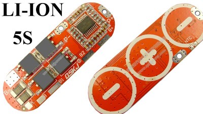 Плата захисту акумулятора контролер шуруповерта Li-Ion Li-Po 5S 18V 20A (15717)