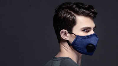 Захисна маска EPC від пилу PM2.5 з 12 фільтрами чорна S (15737)