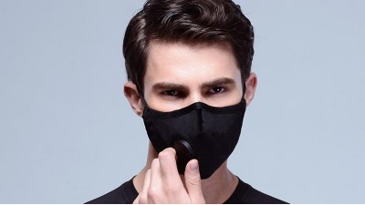 Захисна маска EPC від пилу PM2.5 з 12 фільтрами чорна S (15737)