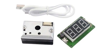 Датчик якості повітря детектор PM2.5 YW-51 GP2Y1051AU0F USB з дисплеєм (15742)