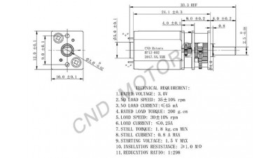 Двигун N20 для DIY-конструктора RF12-002 35об/хв (15789)