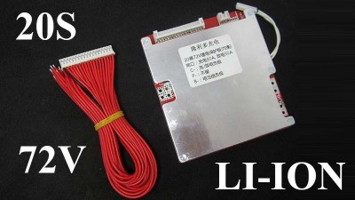 Плата захисту акумулятора BMS Li-Ion 20S 72V 50A (15793)