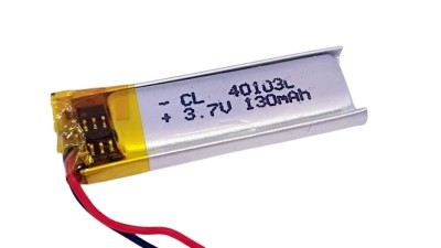 Акумулятор LiPo 401030 30*10*4мм 130mAh з платою захисту розумних годин навушників (15805)