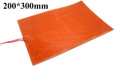 Нагрівальна пластина із силіконового каучуку 300W 200*300mm 3D-принтера (15811)