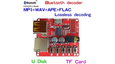 Модуль декодер MP3 Bluetooth 4.1 аудіо приймач з USB (15871)