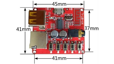 Модуль декодер MP3 Bluetooth 4.1 аудіо приймач з USB (15871)
