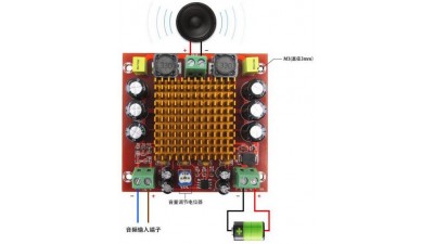 Цифрова плата підсилювача потужності XH-M544 150W TPA3116DA 12-24V (15925)