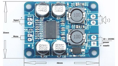 Цифровий підсилювач TPA3118 60W 8-24V 4-8Ом (15933)