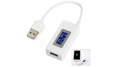 USB тестер ємності usb вольтметр амперметр KCX-017 3-15V 3A (15939)