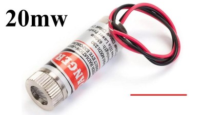 Лазер лазерний модуль з фокусуванням 20mw 3V лінія червона 12*35мм (15949)