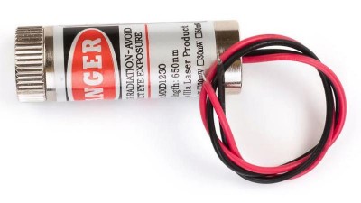 Лазер лазерний модуль з фокусуванням 20mw 3V хрест червоний 12*35мм (15950)