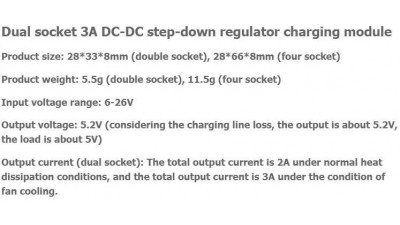 Модуль понижуючий автозарядка DC-DC 12-24V to 5V 3A USB (15958)