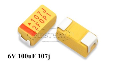 Танталовий конденсатор 6V 100uF 6.3V тип 1206 107j (15969)
