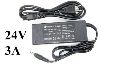 Блок живлення DC 24V 3A штекер 5.5*2.1 з мережевим кабелем 123*50*30мм (15981)