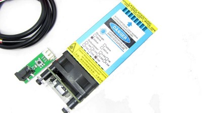 Лазерний модуль з драйвером і вентилятором 3pin PWM 450nm 15W (15990)