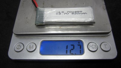 Високострумний акумулятор LiPo 3.7V 35C 701855 801 855 520mah small white 12.7g (16002)