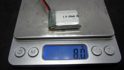 Високострумний акумулятор LiPo 3.7V 25C 702030 250mah 8g (16009)