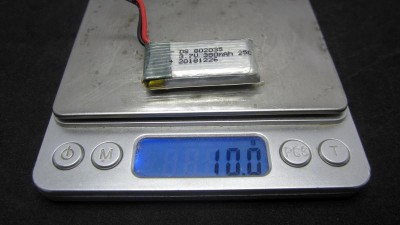 Високострумний акумулятор LiPo 3.7V 25C 802035 380mah molex 10g (16015)