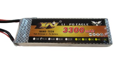 Акумулятор квадрокоптера LiPo 11.1V 70C 3300mah 3S XT60 207г 135*43*18.5мм (16023)